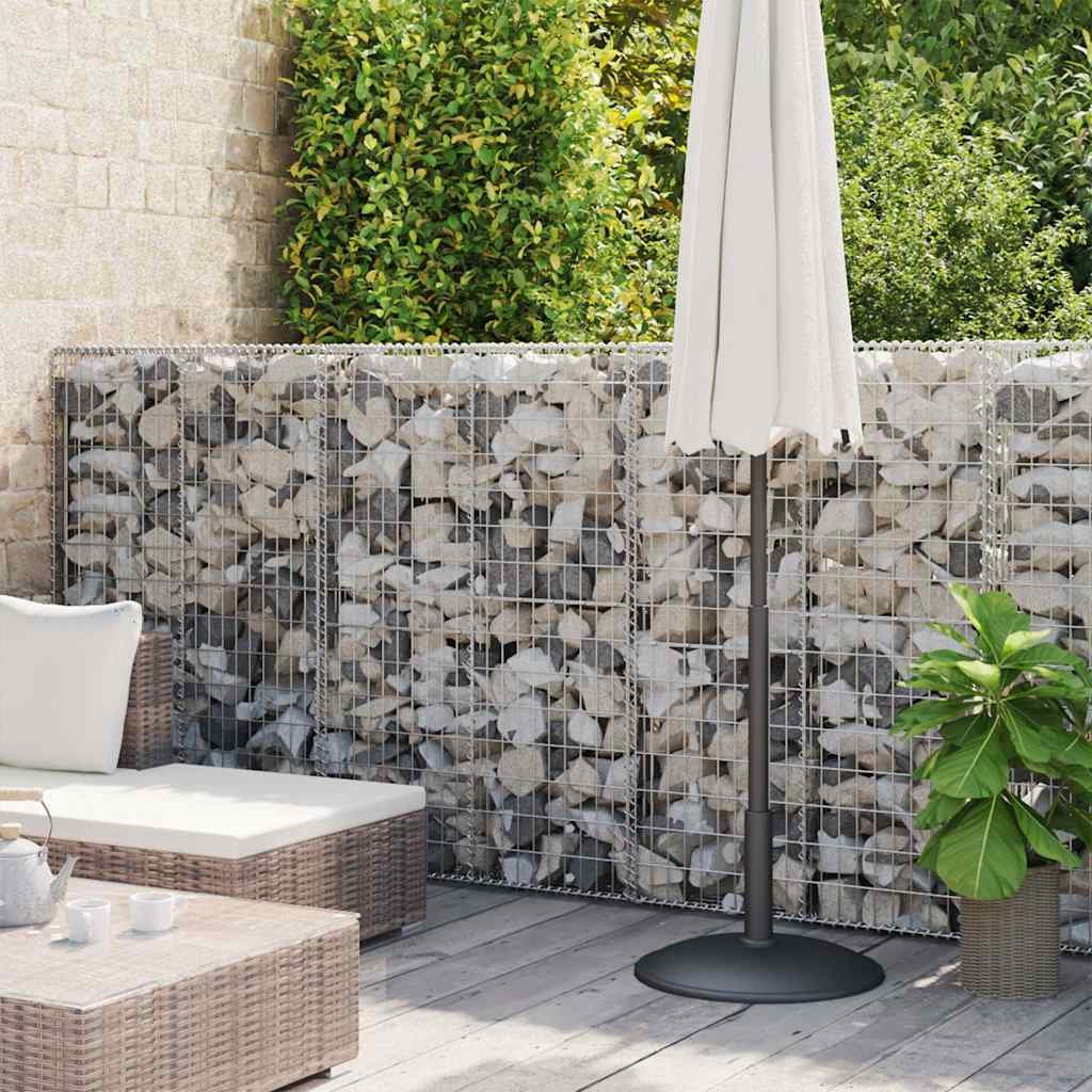 Gabion Wall with Covers Galvanized Steel 236"x19.7"x59"