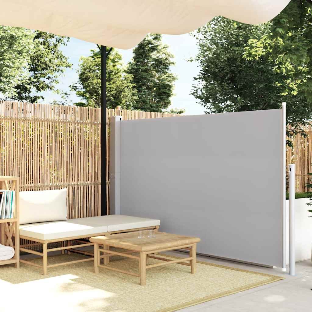 Side Awning Green grey 100% Polyester fabric, Steel frame