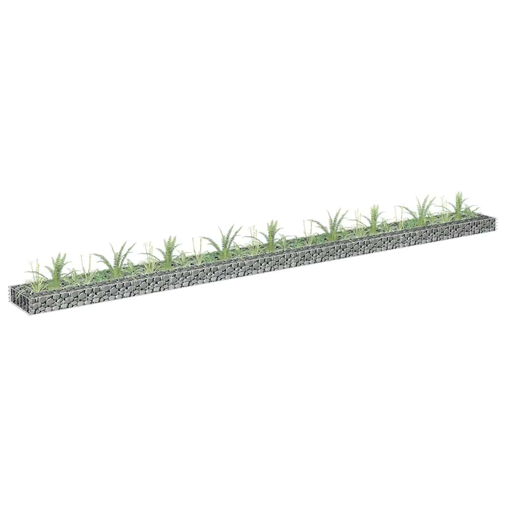 Gabion Raised Bed Silver Galvanized steel Large Durable
