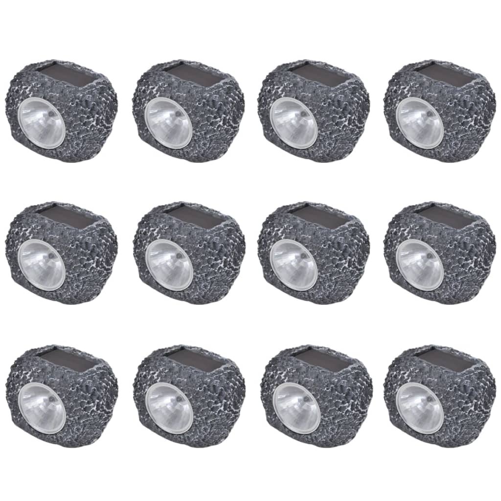 vidaXL Garden Light Grey Plastic Small Solar Garden Light Other