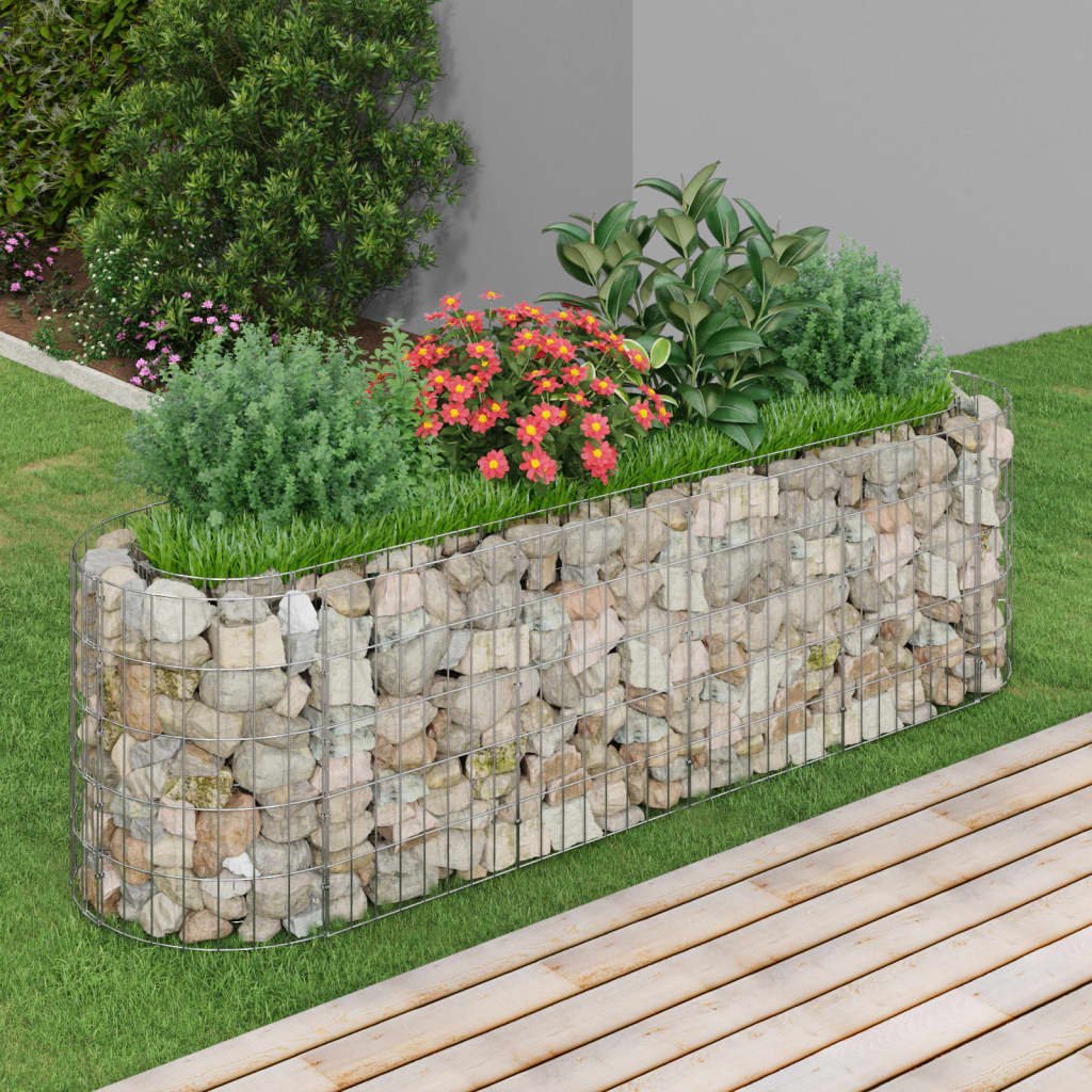 Gabion Raised Bed Galvanized Iron 74.8"x19.7"x19.7