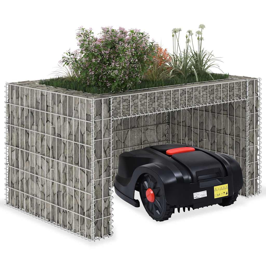 Lawn Mower Garage Silver Steel wire 43.3 x 31.5 x 23.6 in