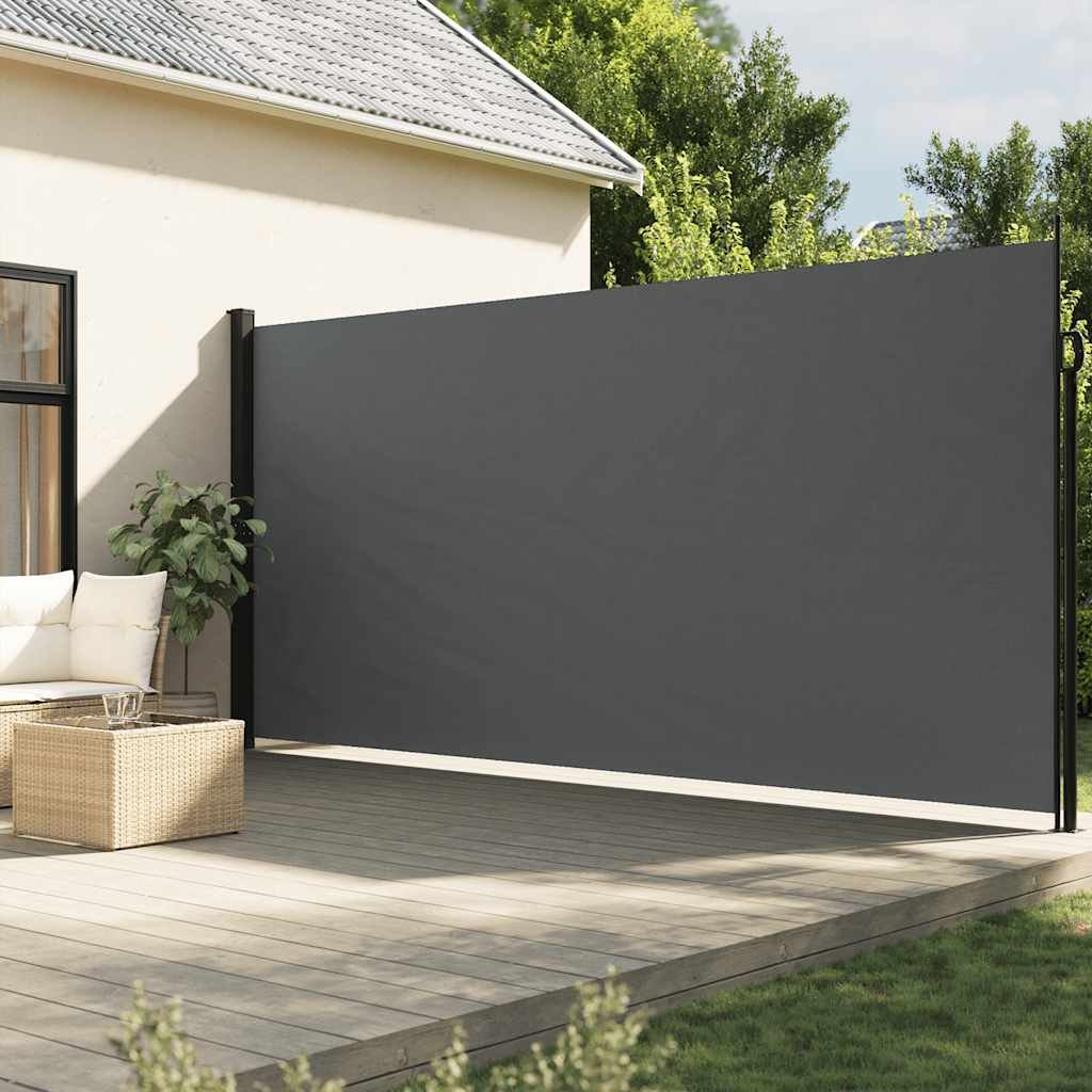 vidaXL Retractable Side Awning Anthracite