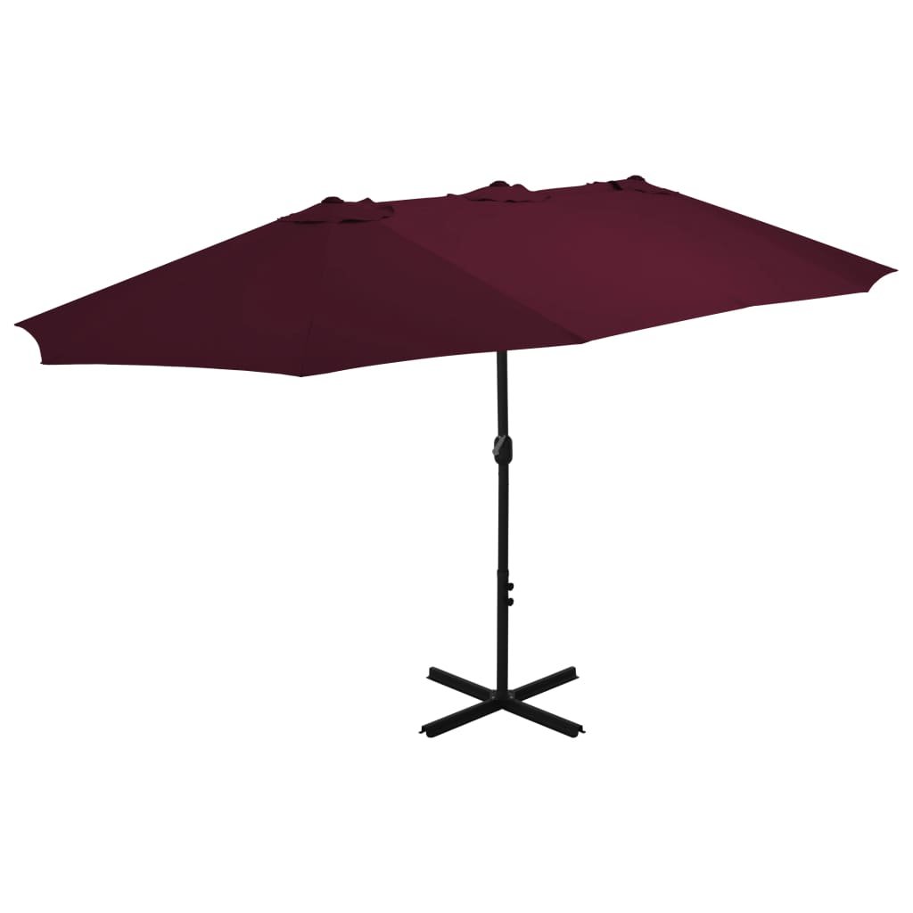 Garden Parasol | Bordeaux Red | Polyester, Aluminium | Extra large