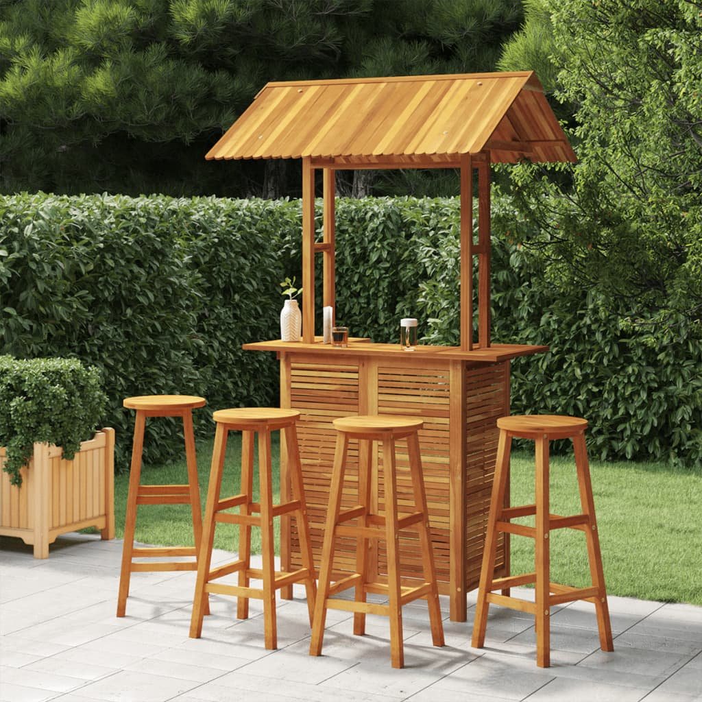 Garden Bar Set | Natural Wood | Solid Acacia Wood | Large | Durable