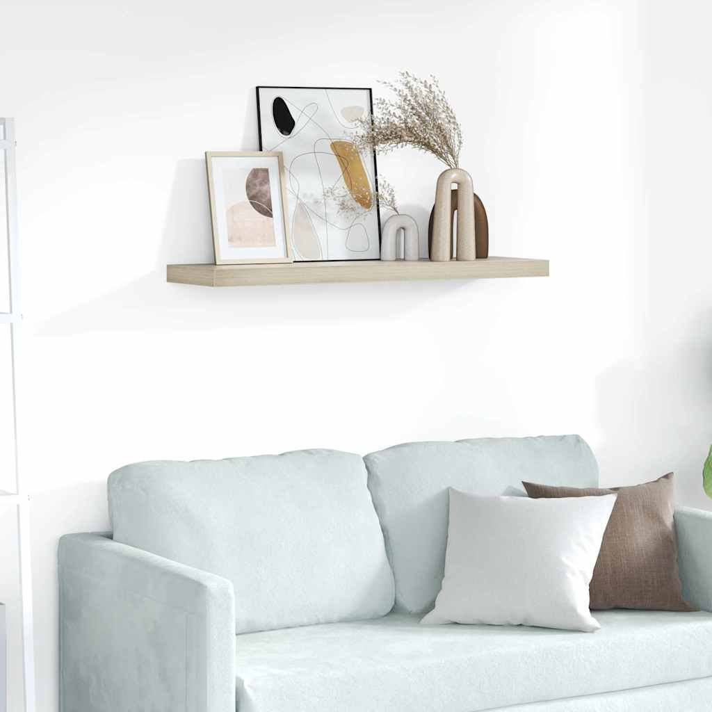 Floating Wall Shelf Oak 90x23.5x3.8 cm MDF