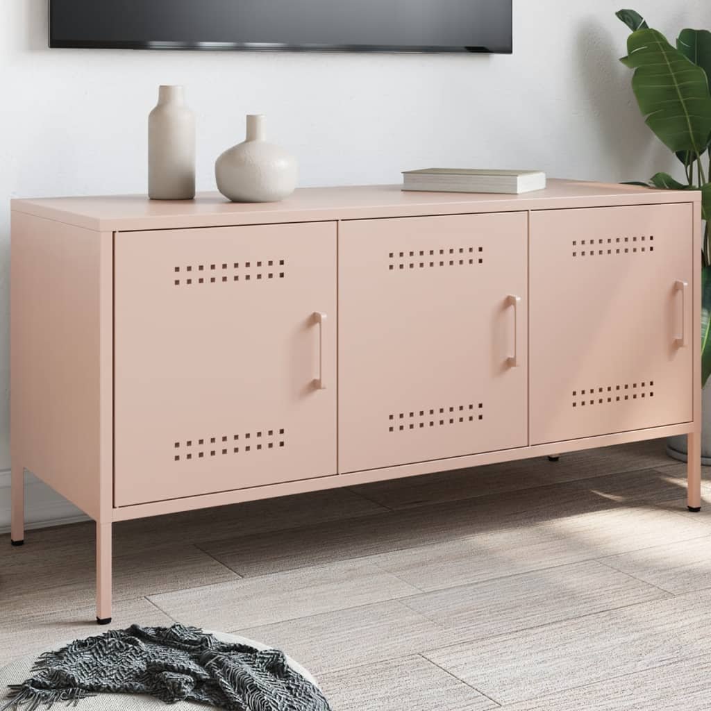 TV Cabinet Pink 100.5x39x50.5 cm Steel