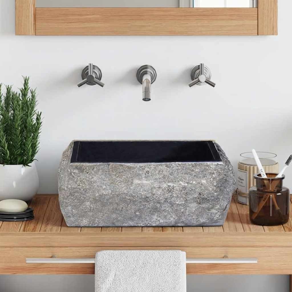 Sink Black 30x30x13 cm Marble