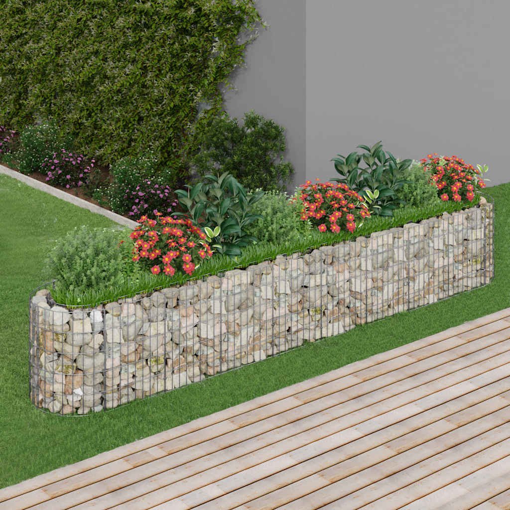 Gabion Raised Bed Galvanized Iron 129.9"x19.7"x19.7