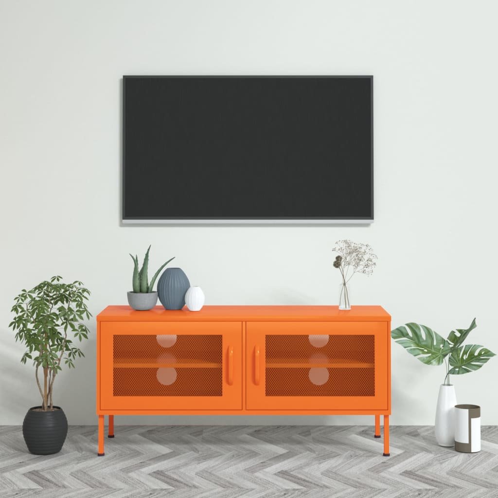 TV Stand Orange 41.3"x13.8"x19.7" Steel