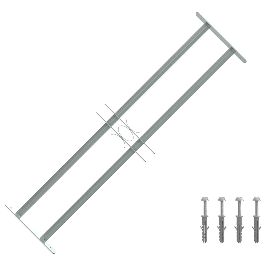 vidaXL Adjustable Security Grille for Windows with 2 Crossbars 27.6"-41.3"