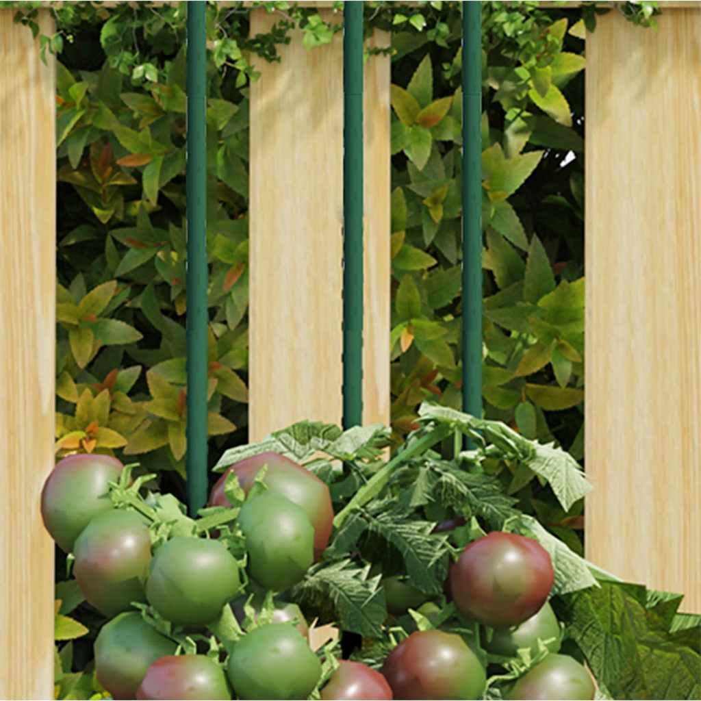 vidaXL Plant Stake Set of 30 Green Steel with polypropylene coating