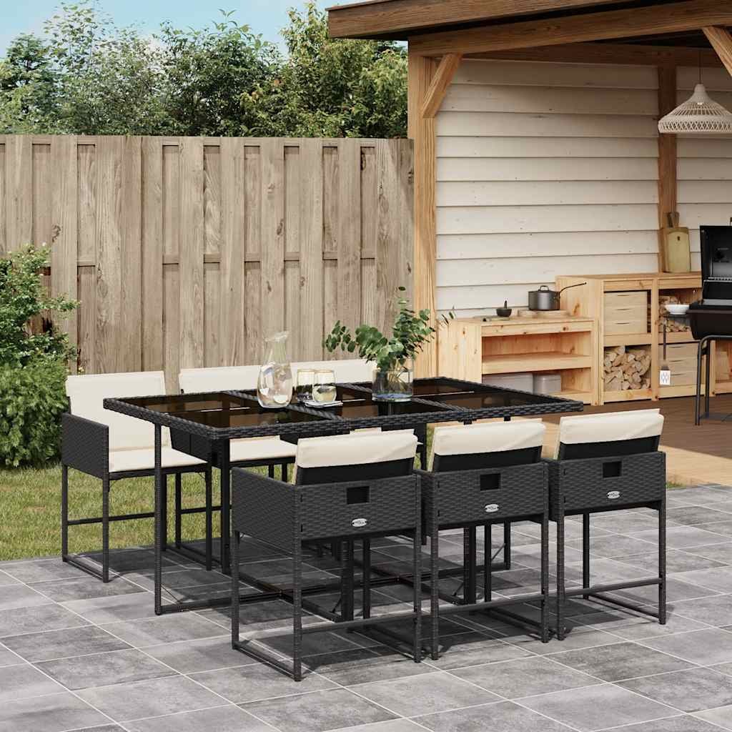 Garden Dining Set | Black, Cream White