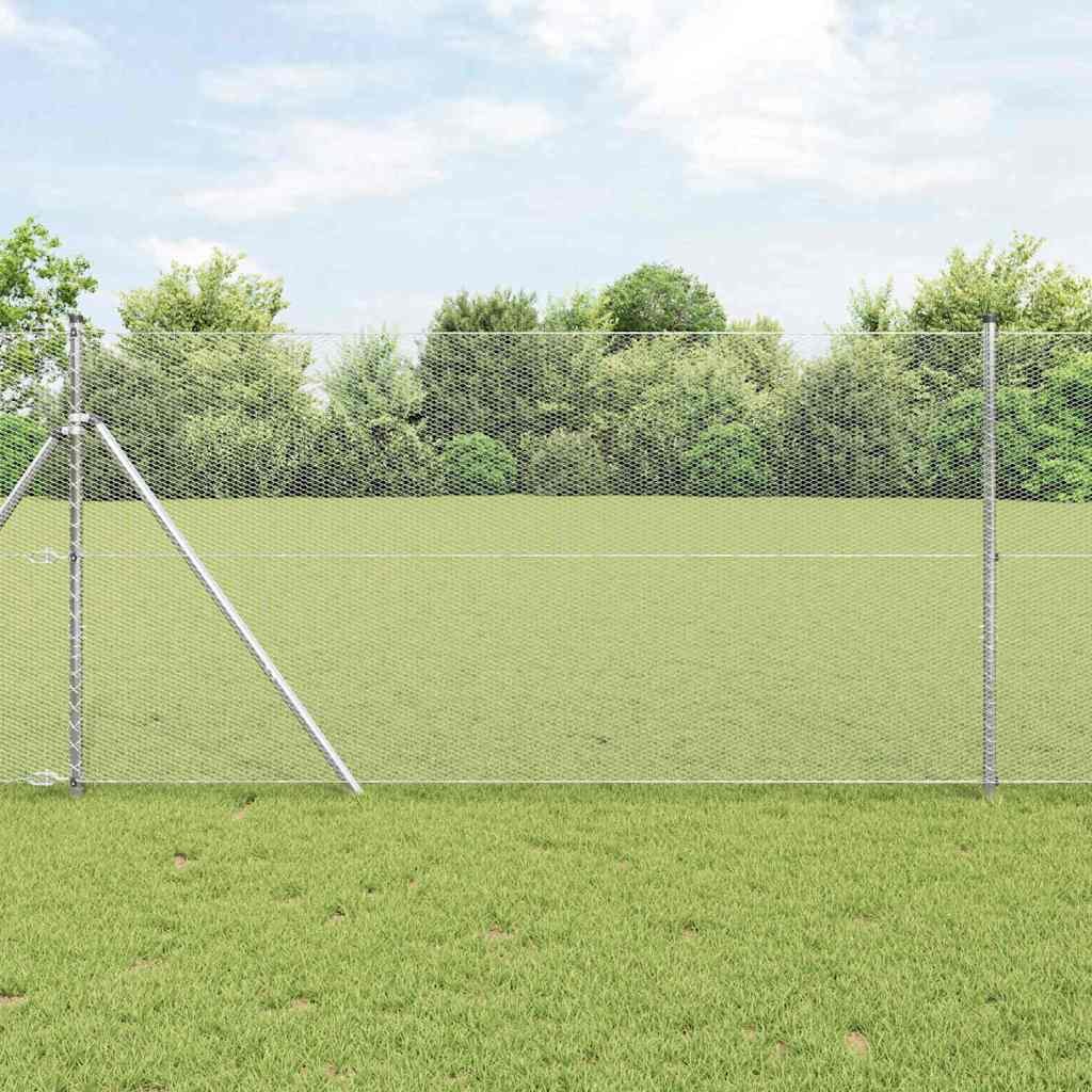 Hexagon Fence Silver 1 x 100 m Galvanised steel
