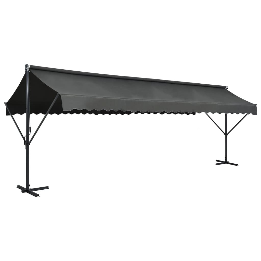 Awning Anthracite Powder-coated steel 236.2 x 118.1 in