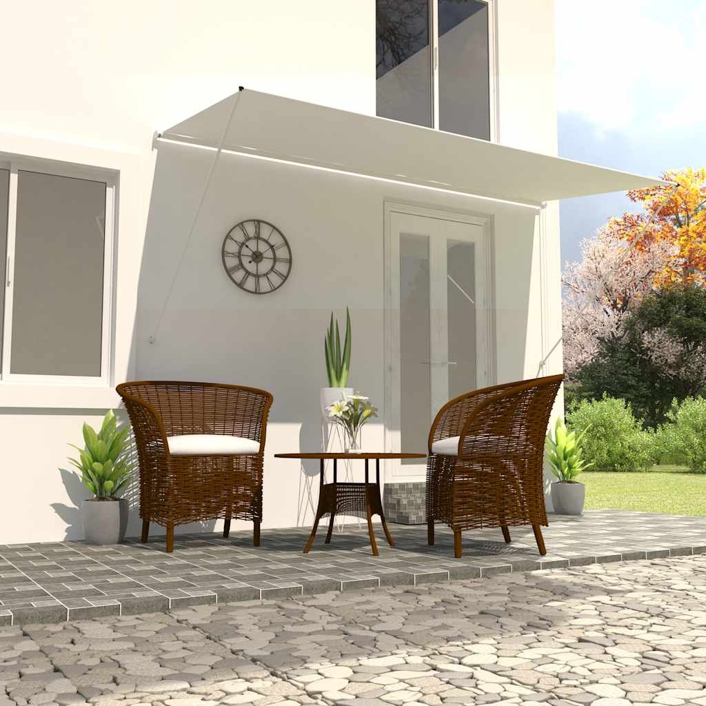 Retractable Awning 157.5"x59.1" Cream