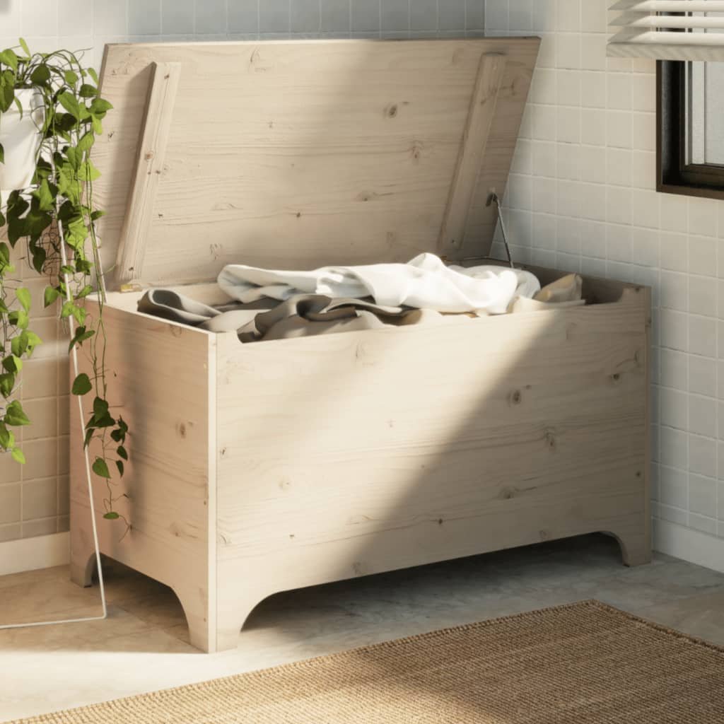 Storage Box with Lid RANA 100x49x54 cm Solid Wood Pine