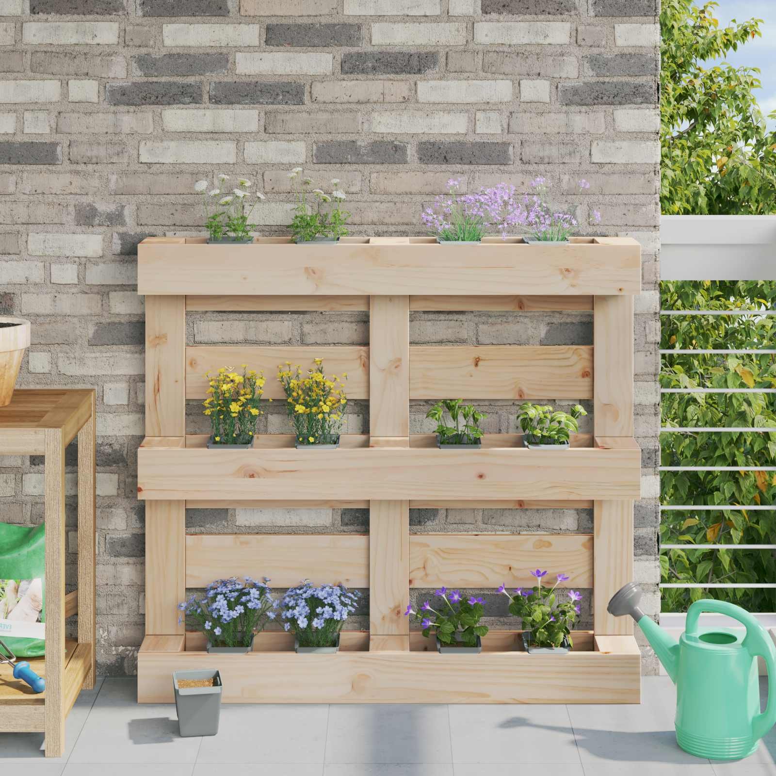 Flower Boxes for Euro Pallets 12 pcs Light Grey