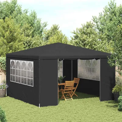 Professional Party Tent with Side Walls 4x4 m Anthracite 90 g/m?