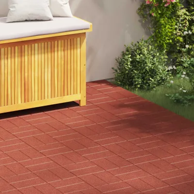Stepping Stone 6 pcs Red 15.94 x 15.94 x 0.79 in Rubber