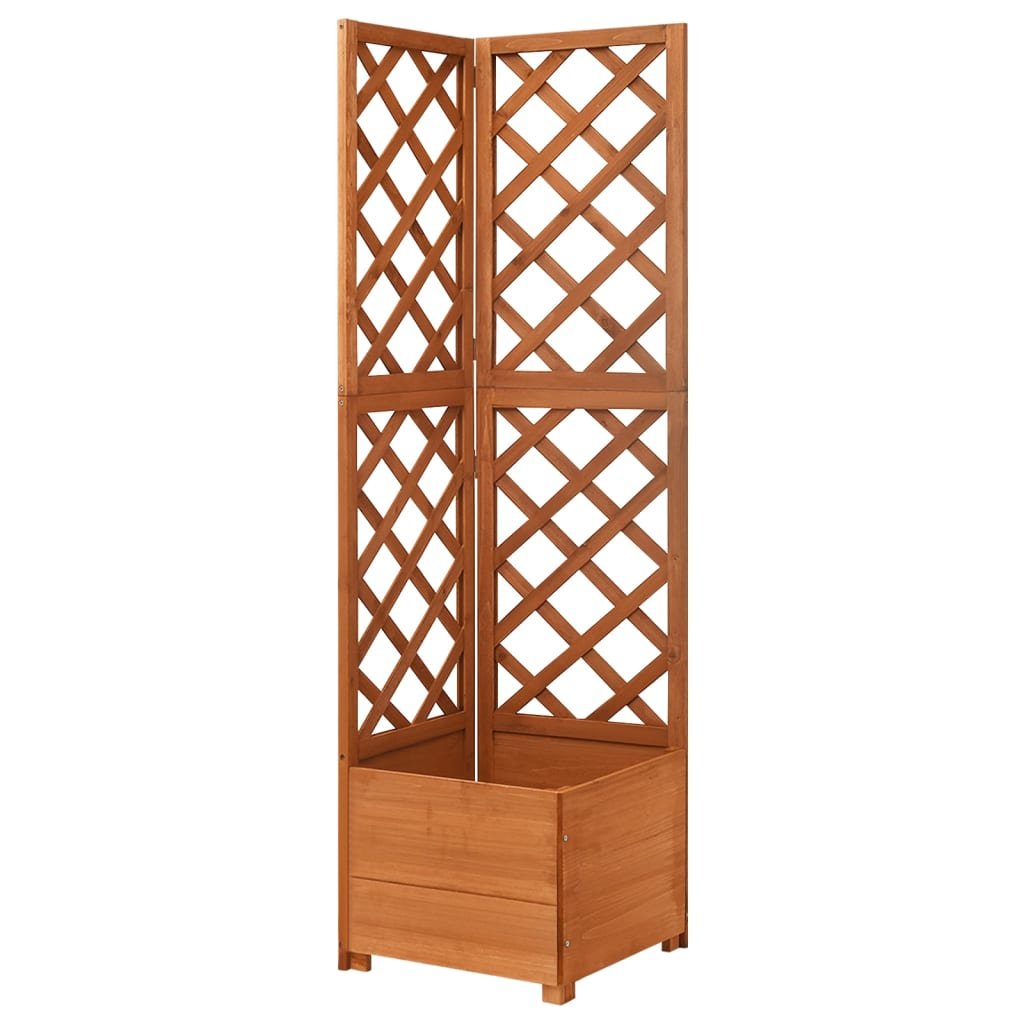 Planter Natural wood Solid fir wood Medium Planter Triangular