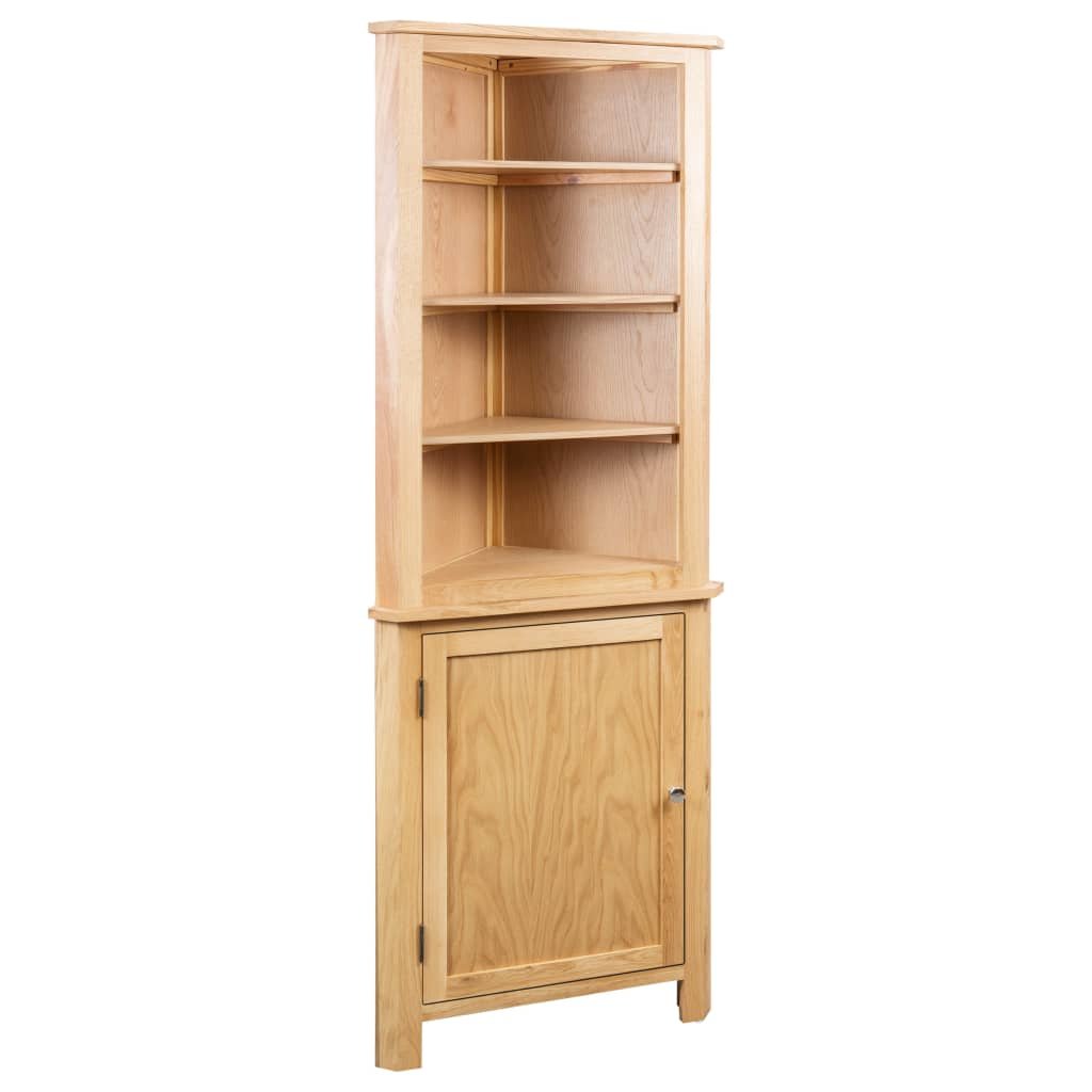 Corner Cabinet Brown Solid oak wood and MDF with oak veneer Medium