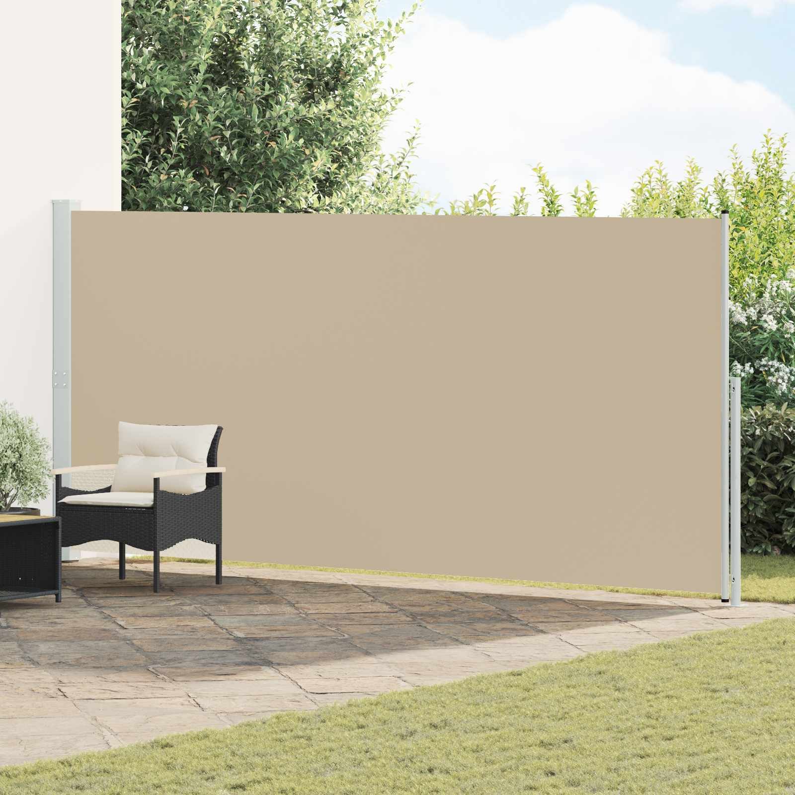 Retractable Side Awning 200 x 500 cm 100% polyester iron steel