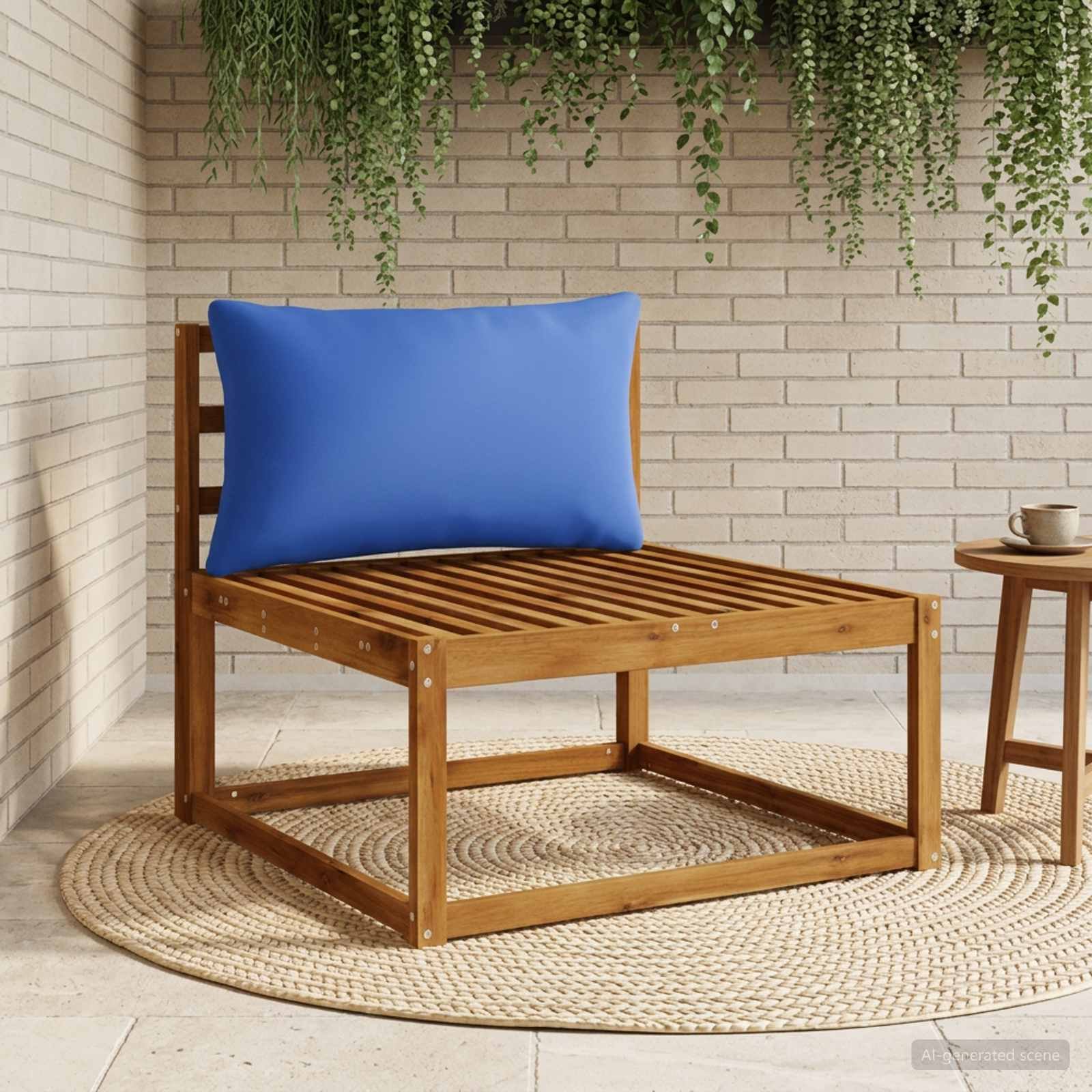 1-Piece Back Cushion PUTTEN 100% Polyester Royal Blue