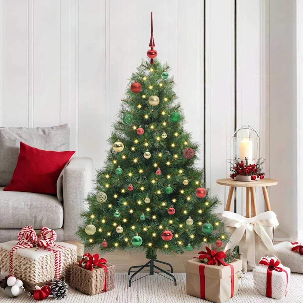 Artificial Christmas Tree with 150 LEDs Green 150 cm PE and PVC