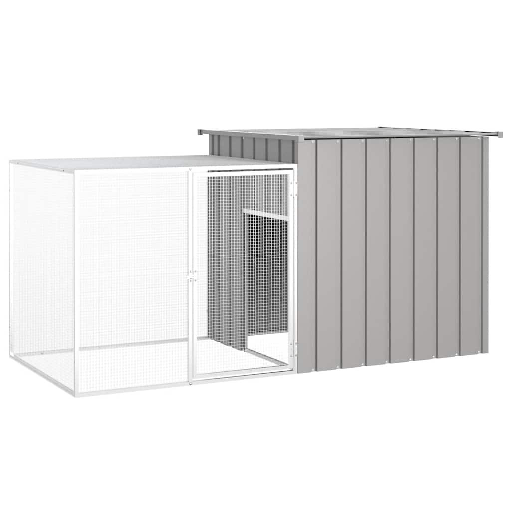 Rabbit Cage Grey Galvanized Steel 78.7 in x 35.8 in x 39.4 in